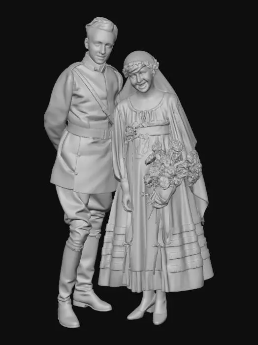 3D model for Edwardian Wedding Portrait