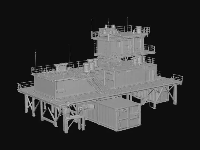 3D model for Weathered Offshore Platform