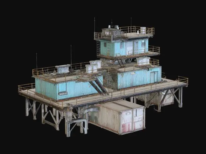 3D model for Weathered Offshore Platform