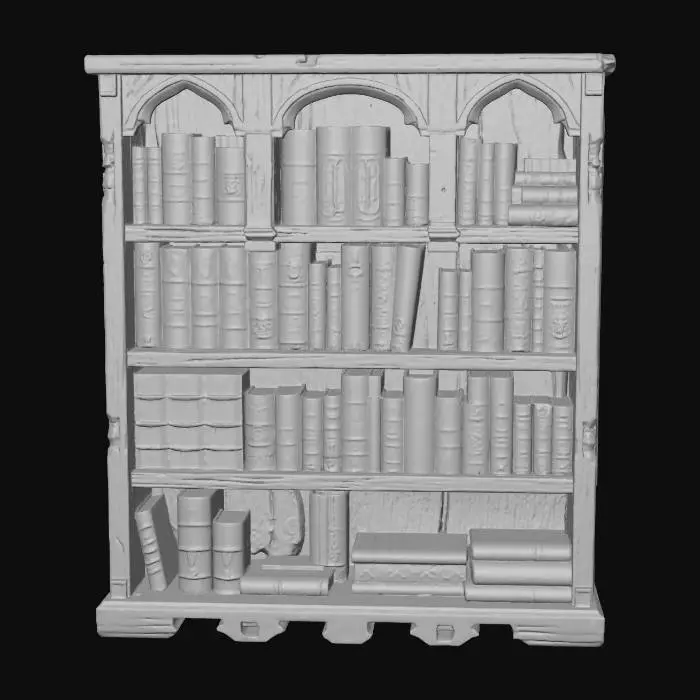 3D model for Antique Bookshelf
