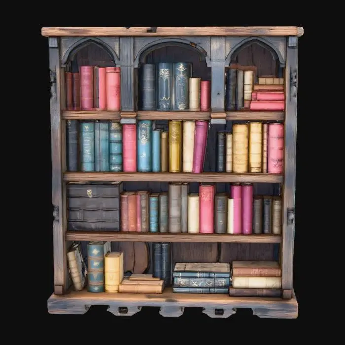 3D model for Antique Bookshelf