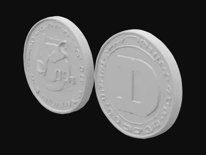 3D model for Dogecoin Coins