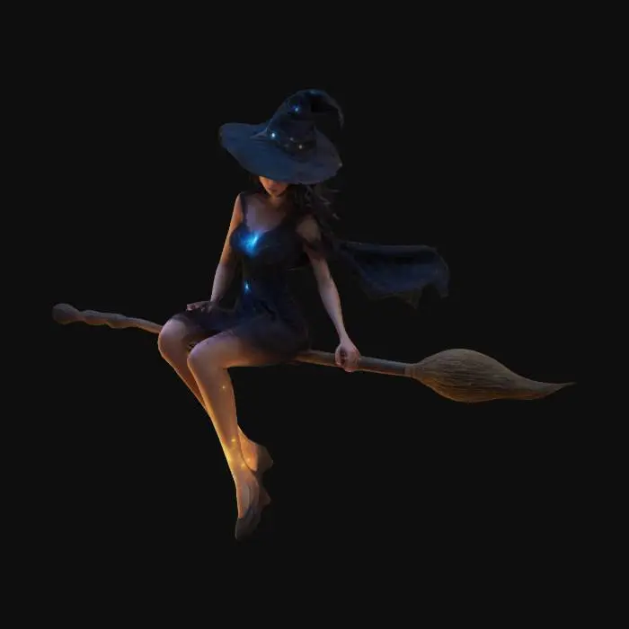 3D model for Broomstick Witch