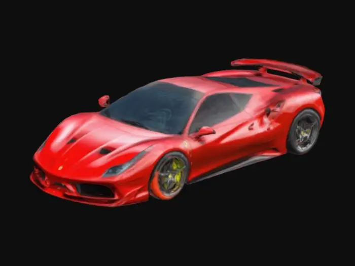 3D model for un ferrari 488 ce sa ii pot modifica culoara pe fiecare element din caroserie