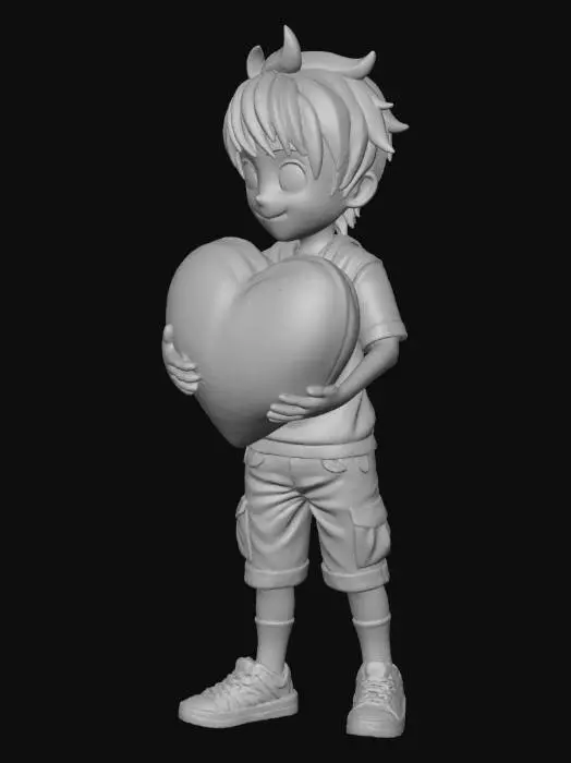 3D model for Boy and hearts 0021