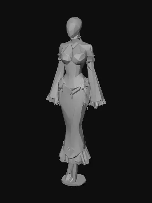 3D model for Rosy Embrace Corset Dress