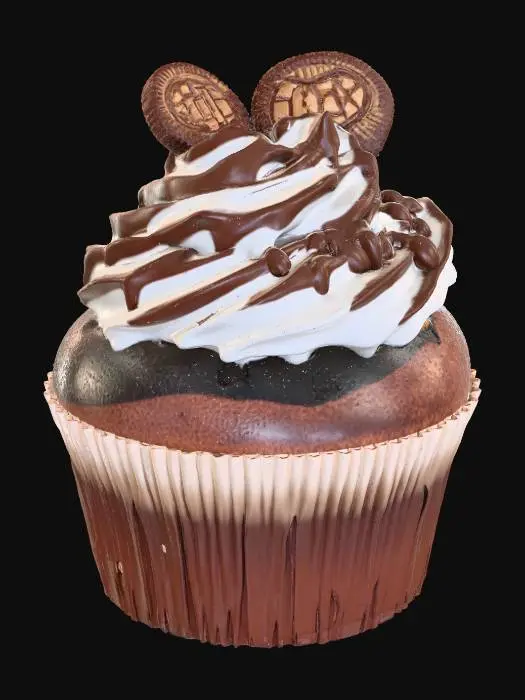 3D model for Chocolate Delight Cupcake