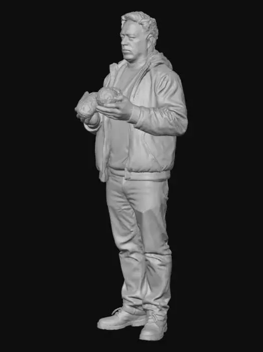 3D model for Илон Маск который кушает курочку барбекю