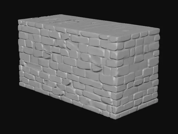 3D model for An anime medieval wall, just straight
and small no flags or windows no doors and flat