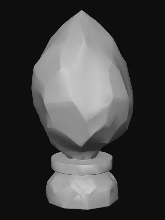 3D model for An anime magic glowing amethyst crystal