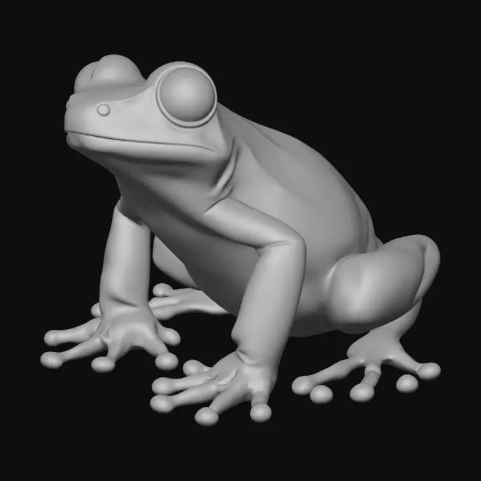 3D model for a giant anime poison dart frog