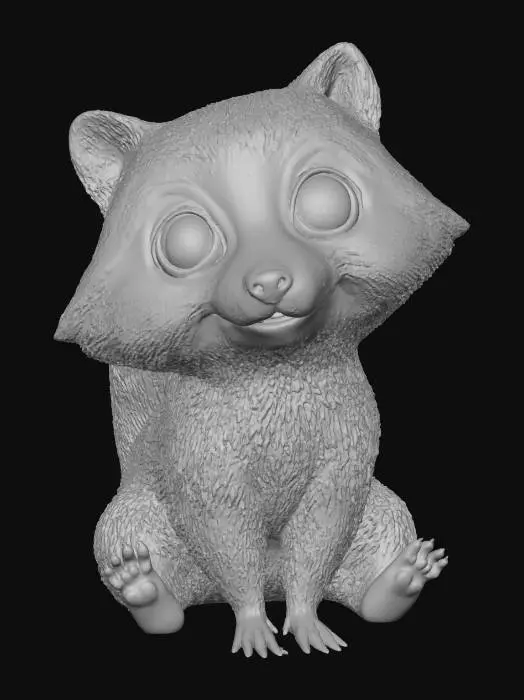 3D model for Einen niedlichen Waschbär darstellen