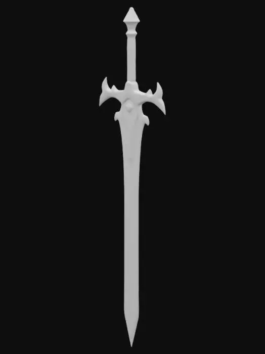 3D model for Futuristic medieval sword with laser-enhanced blade, glowing plasma runes, and a hilt combining ancient craftsmanship with advanced nanotechnology. A weapon that bridges time, blending prehistoric, medieval, and futuristic elements into a unified artifact. Highly detailed, 3D printable, with intricate textures and dynamic energy effects. #ChronoForgeWeapon, #ChronoForgeWeapon#