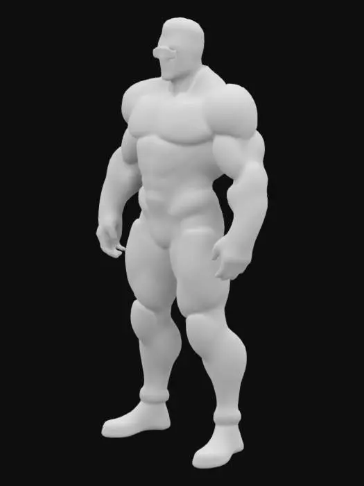 3D model for Very cool man as Mr Olympia, wearing futuristic fantasy armor with glowing elements and stylish sci-fi clothing, highly detailed metallic bodysuit with LED lights, cyberpunk style augmented reality visor, biomechanical implants visible on arms and chest