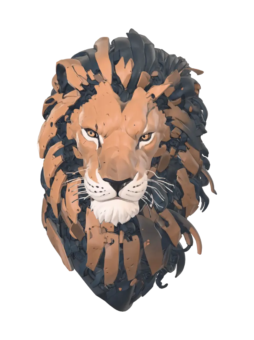 Cybermane Monarch 3D model, vytvořený pomocí AI