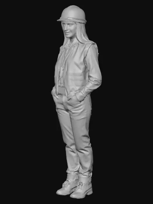 3D model for Construction Worker with Hard Hat