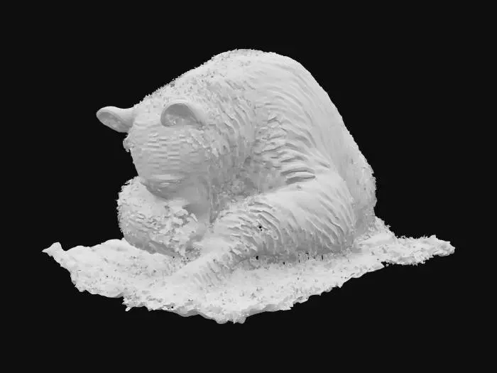 3D model for haz una estatua de un oso sufriendo