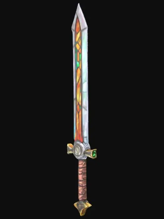 3D model for Haz un arma de dos manos para un cazador que embiste el arma tiene que servir para que al texturizar sea como un vitral 