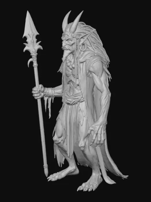 3D model for Troll spear master