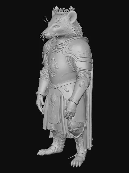 3D model for I would like a honey badger in armor.