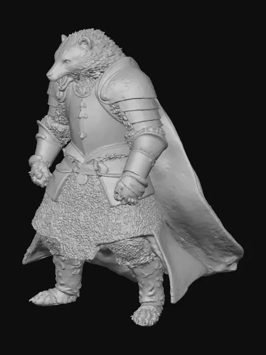 3D model for Knight Bear Warrior