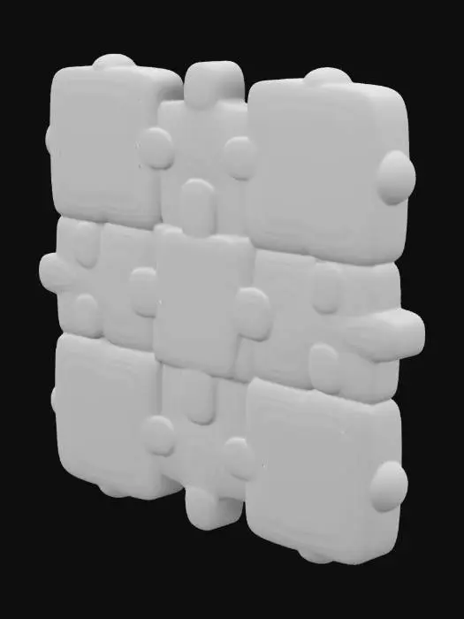 3D model for cute jigsaw puzzle