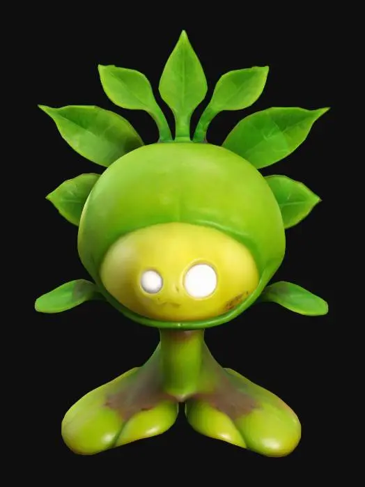 3D model for peashooter from plants vs zombies