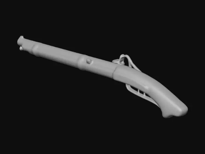 3D model for Antique Matchlock Rifle