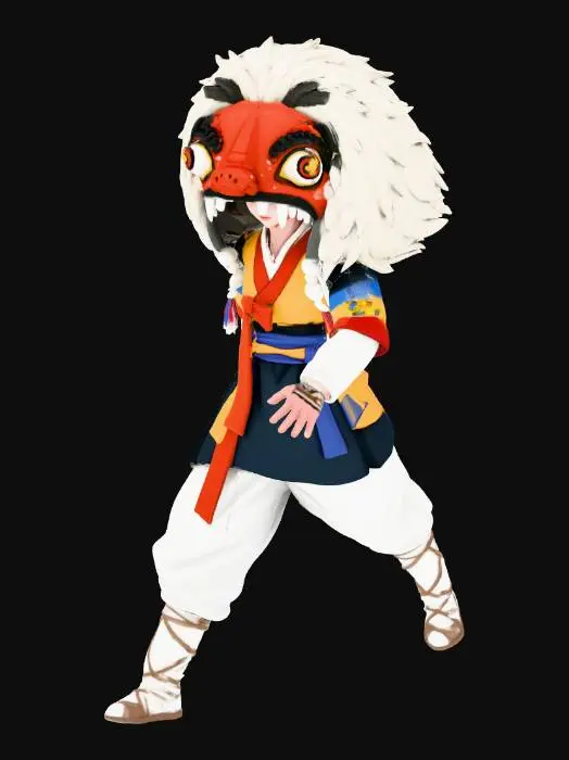 3D model for Dragon Dance Performer