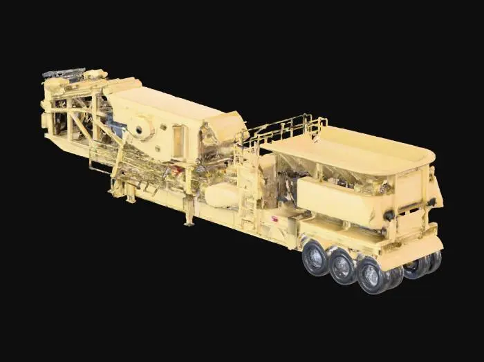 3D model for Mobile Rock Crusher Trailer