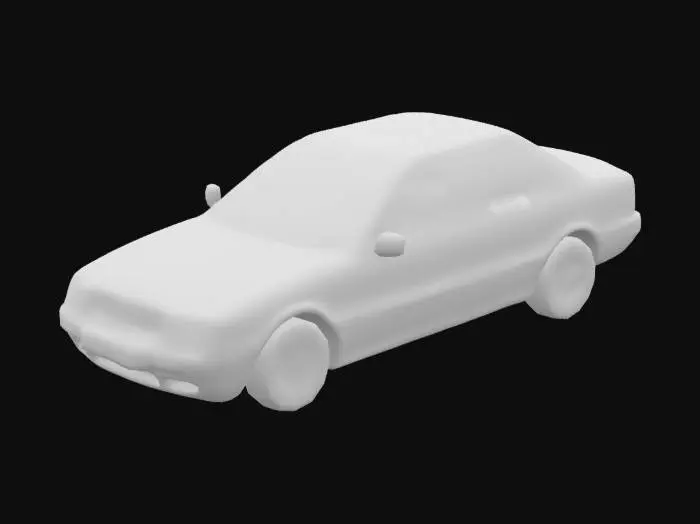 3D model for Classic Silver Sedan