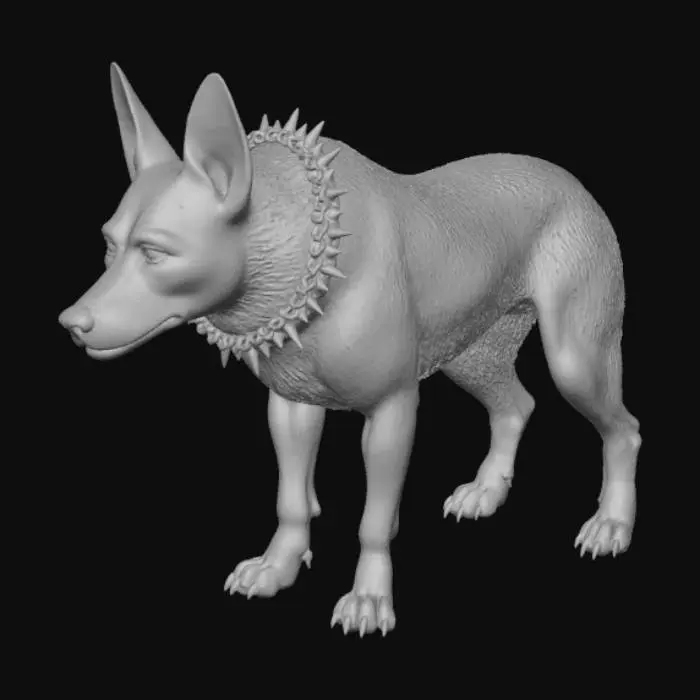 3D model for a dog withe a spike chain