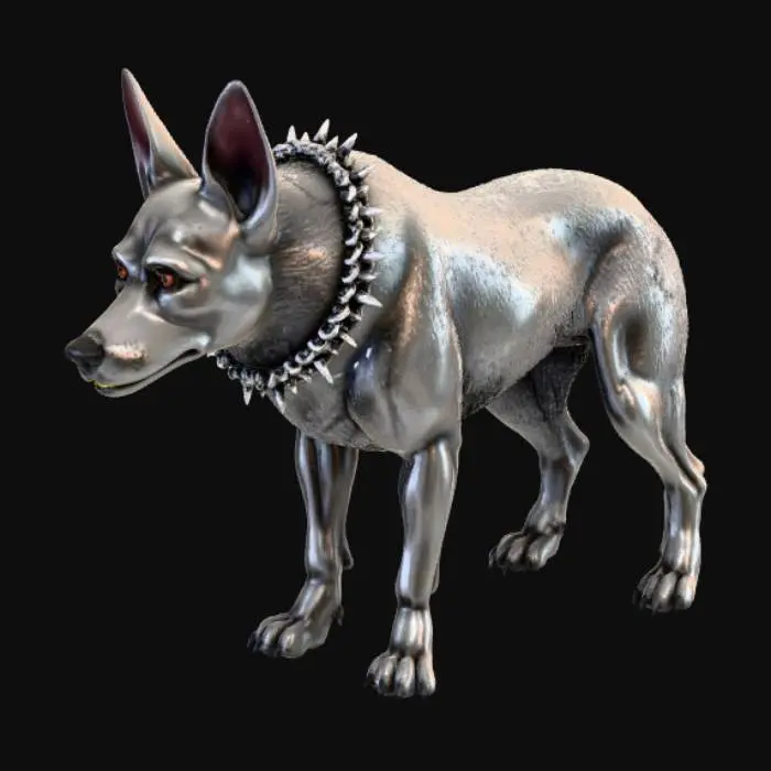 3D model for a dog withe a spike chain