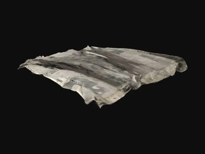 3D model for Highly Detailed, Dusty and ripped news paper, Battlefield 3 graphics, Battlefield 3 design, Battlefield 3 Game Design, Game Assets, Ultra Realistic