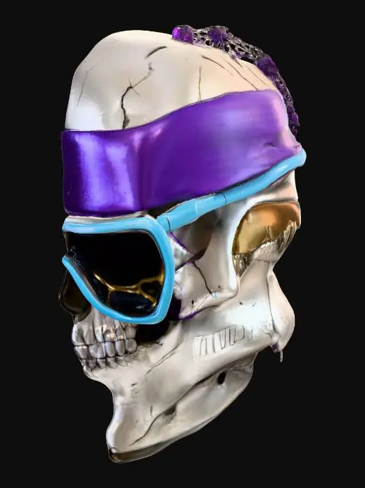 3D model for Skull with Shades