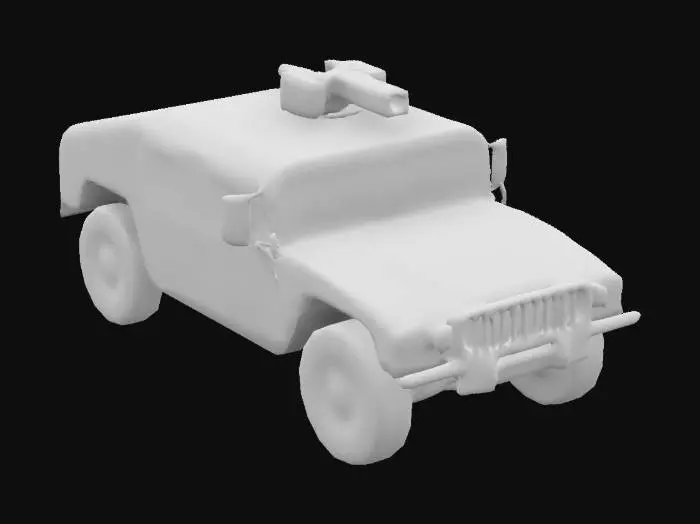 3D model for Military HUMVEE in desert Camouflage, highly detailed, ultra realistic, game-ready