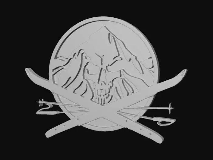 3D model for Ski Skull Emblem