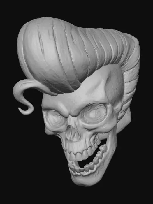 3D model for Rockabilly Skull