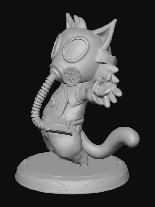 3D model for Gas Mask Cat in Hazmat Suit