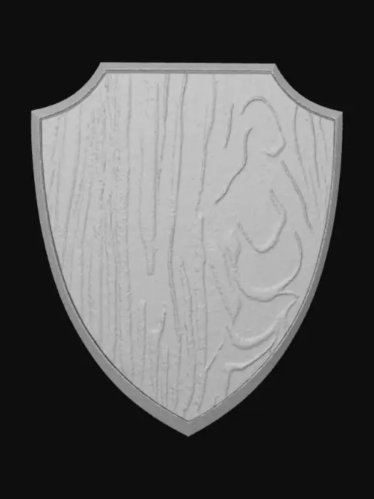 3D model for Wooden Shield Plaque