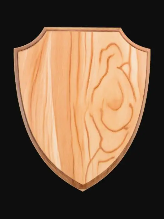 3D model for Wooden Shield Plaque