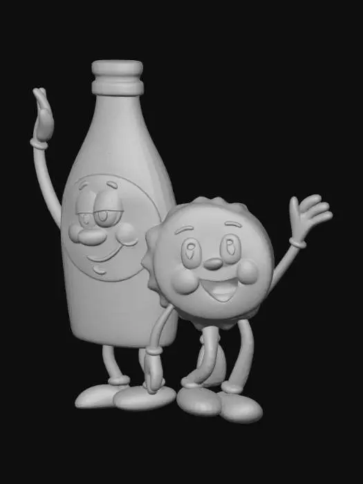 3D model for Bottle and Cappy