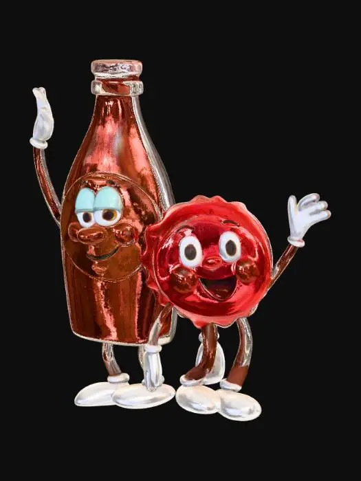 3D model for Bottle and Cappy