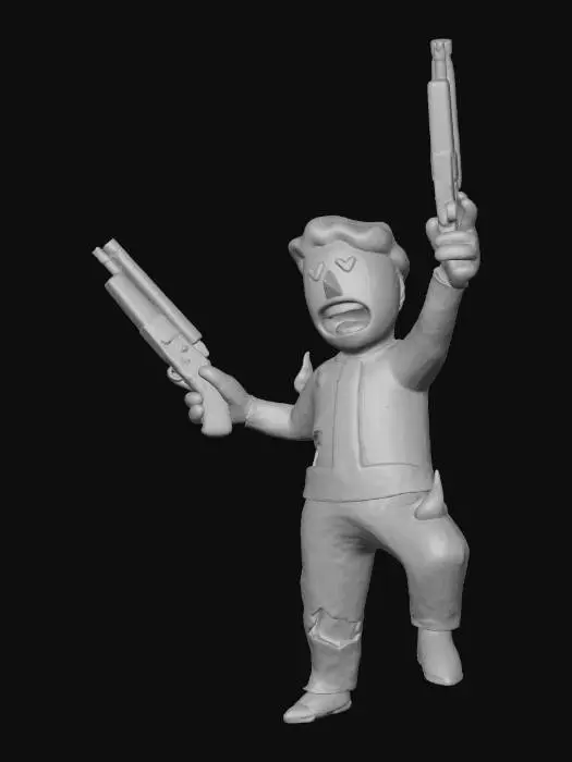 3D model for Vault Dweller On Fire