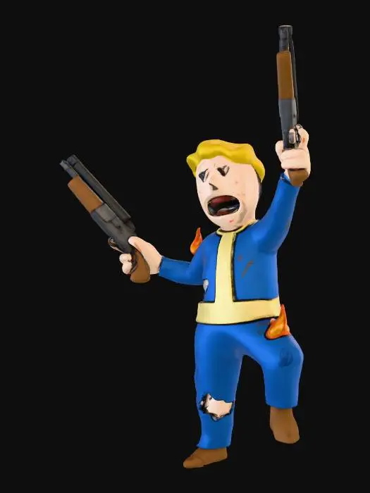 3D model for Vault Dweller On Fire