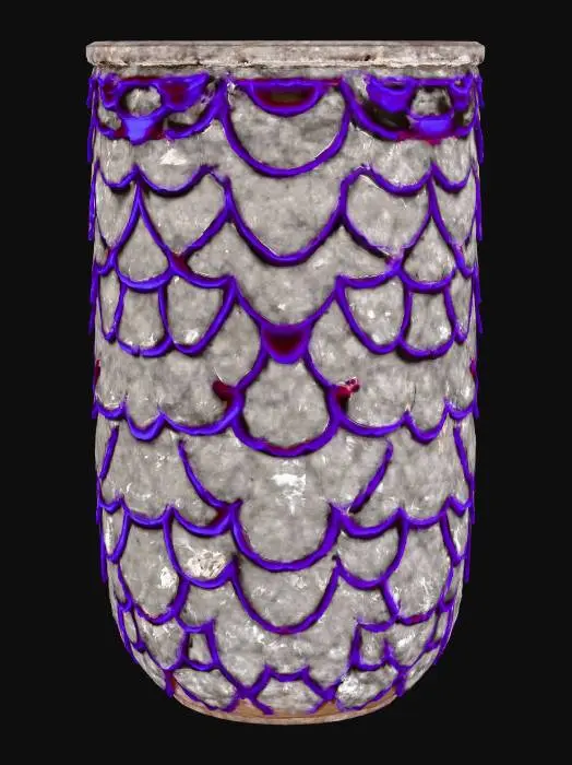 3D model for a pencil cup with dragon scale design