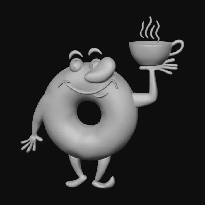 3D model for Coffee and Donut Delight
