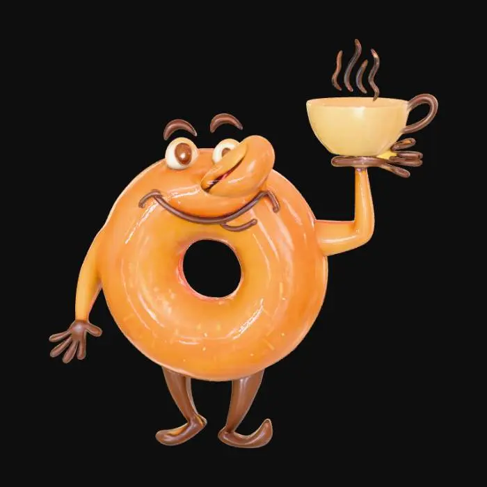 3D model for Coffee and Donut Delight