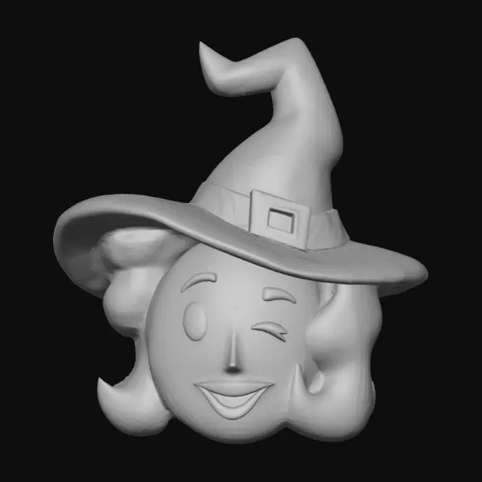 3D model for Winking Witch Illustration