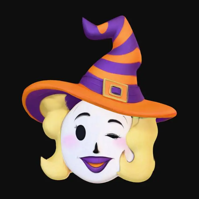 3D model for Winking Witch Illustration